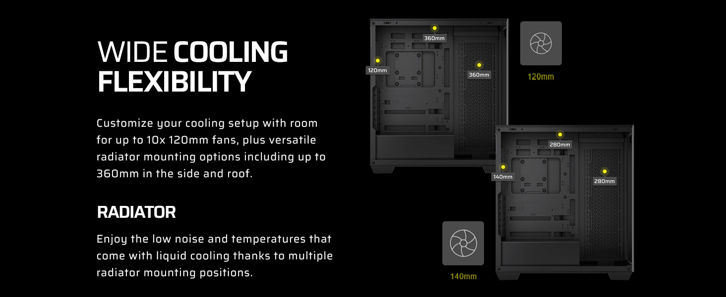mid-tower pc case, pc build case, liquid cooling PC case, custom colling PC case