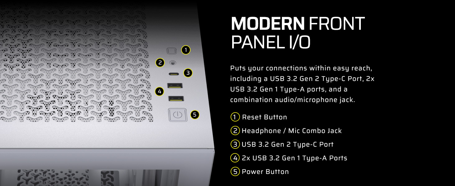 USB 3.2 Gen 2 Type-C Port, 2x USB 3.2 Gen 1 Type-A Ports