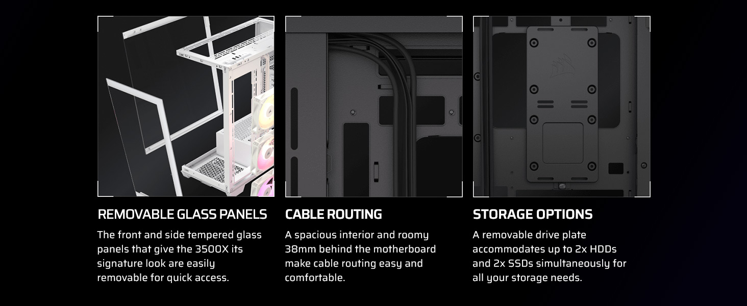 mid-tower pc case, glass pc case, tempered glass pc case, pc build case