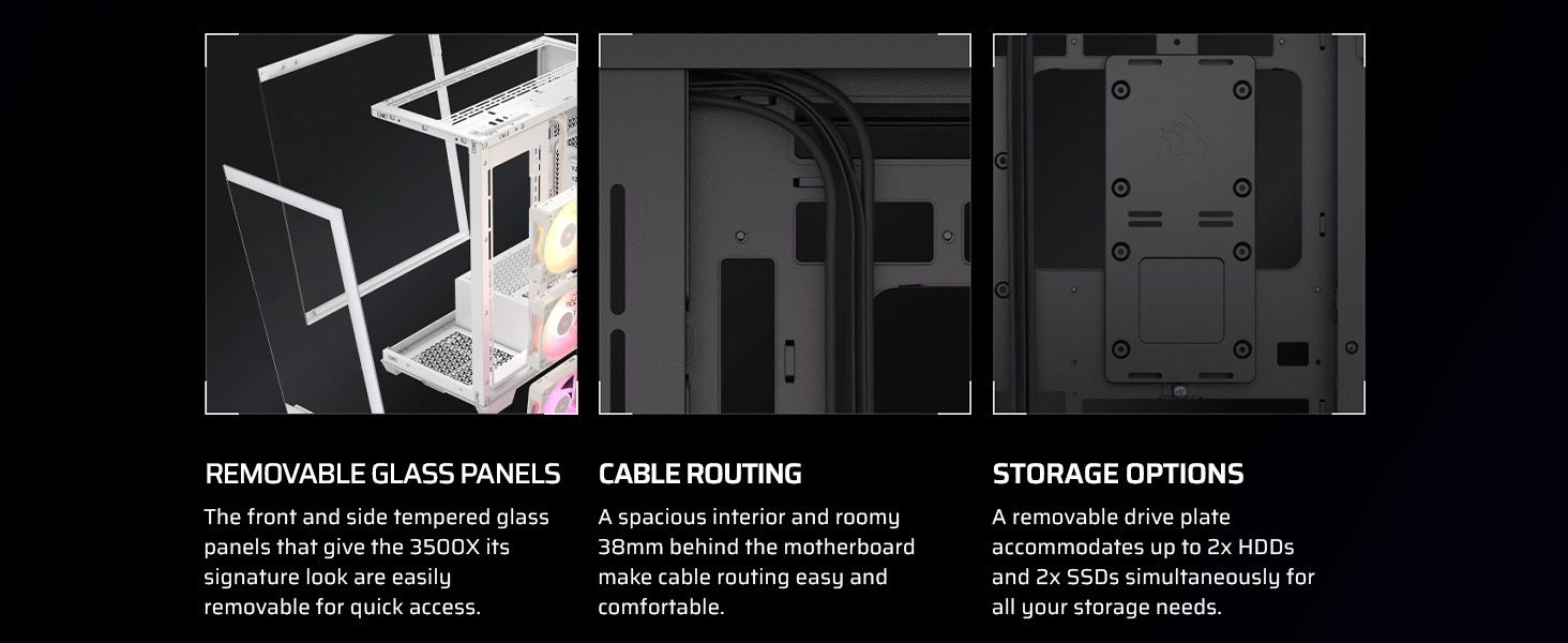 mid-tower pc case, glass pc case, tempered glass pc case, pc build case
